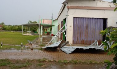 Akibat Puting Beliung 17 Rumah Rusak Serta Pohon Tumbang Di Desa Rulung Mulya