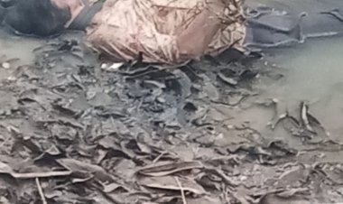 Mayat tersangkut jaring di temukan warga desa sumber agung