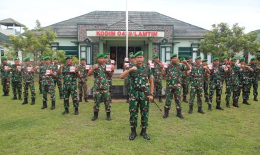 Kodim 0429/Lamtim Distribusikan Vitamin HB-VIT 500  Dari Kasad Ke Babinsa