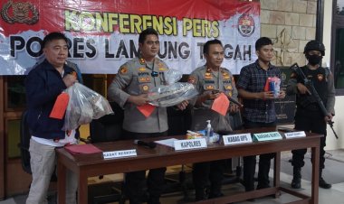 Gelar Konfrensi Pers, Polres Lamteng Ungkap Penangkapan Bandar Sabu