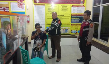 Polisi Tangkap Pencuri Kabel Taman Ganjar Asri Metro Barat