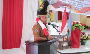 Hadiri Kegiatan Perdana "Semua Komponen Mari Bekerjasama dan Bersinergitas Melanjutkan Program Pembangunan" ajak Penjabat Bupati Cyprianus Mambay