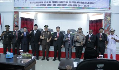 Capaian Pembangunan di Bidang Pendidikan, Dalam Pidato Bupati pada Rapat Paripurna DPRD, Usulan Pemberhentian Masa Jabatan Bupati dan Wabup Kepulauan Yapen