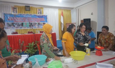 15 OAP Penyandang Disabilitas Mengikuti Pelatihan Tata Boga yang Diselenggarakan Dinas Sosial Kepulauan Yapen 