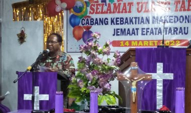 Wakil Bupati Yapen Hadiri Ibadah Syukuran 1 Tahun Cabang Kebaktian Makedonia Tanao