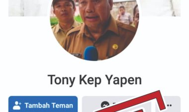 Waspada terhadap Akun Palsu Tony Kep Yapen "Hiraukan Saja Akun Tersebut" Harap Bupati