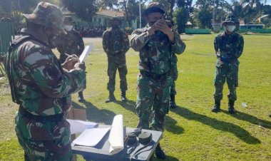 Asah Kemampuan Prajuritnya, Kodim 1709/Yawa Gelar UTP Umum Teritorial TA 2022