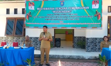 Bupati Tonny Tesar Pimpin Musrenbang RKPD Tingkat Distrik Kosiwo, ini 103 jumlah Usulan dari Peserta