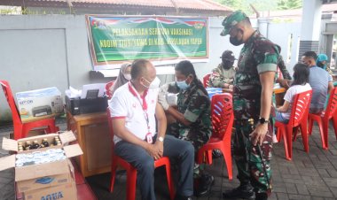 Kodim 1709/Yawa Gelar Serbuan Vaksinasi Covid-19 Gratis..! untuk Masyarakat Yapen