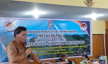 "Peningkatan Kemandirian Ekonomi Rakyat" Target Musrenbang Distrik Yapen Selatan TA. 2022