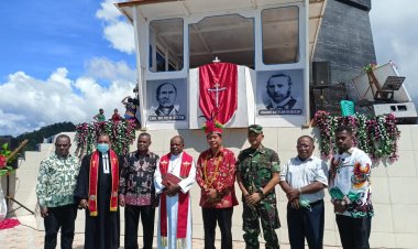 Wakil Ketua II DPRD dan Anggota DPRD Kepulauan Yapen Hadiri Peresmian Tugu Monumen Kasih dan Ibadah Perayaan HUT PI Ke-167