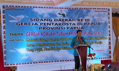 Gereja Adalah Tubuh Kristus, Bupati Tonny Tesar, S.Sos sampaikan Terima Kasih, Yapen sebagai Tuan Rumah Sidang Daerah GPDP ke-III