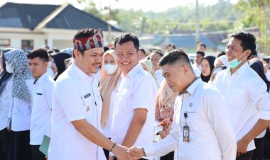 Pimpin Apel Gabungan, Plt Bupati Kolaka Timur Ingatkan ASN Tidak Terbawa Euforia Libur Lebaran