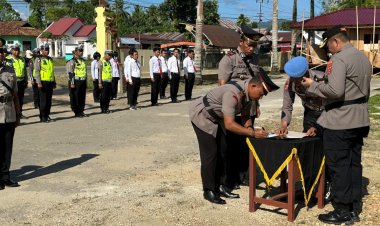 Kapolres Kolaka Timur Pimpin Sertijab Kabag Ops Dan Dua Kapolsek