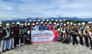Puluhan Mahasiswa Tekhnik Sipil Universitas Lakidende Tuntaskan Kuliah Kerja Lapangan Di Sulawesi Selatan