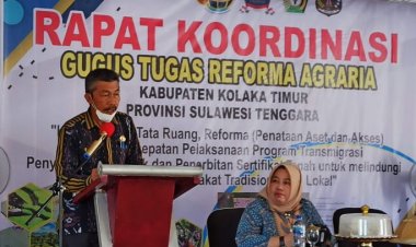 Pemda Kolaka Timur Gelar Rapat Koordinasi Gugus Tugas Reforma Agraria