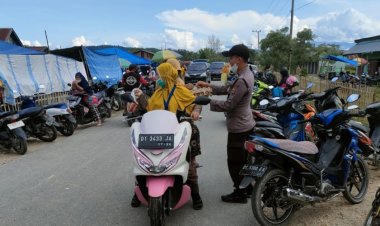 Jamin Keamanan Warga, Polsek Tongauna Gelar Pengamanan Di Pasar Tradisional