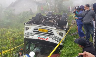 Rem Blong Bus Pariwisata Di Jalan Magelang- Boyolali, Polisi : Tidak Ada Korban Jiwa