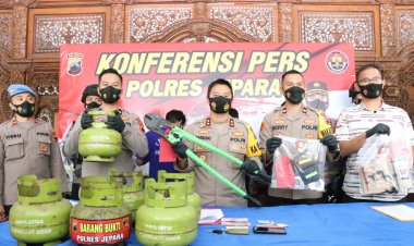 Polres Jepara Berhasil Ringkus Pelaku Pencurian Tabung Gas Elpiji Yang Beraksi di 3 Kabupaten