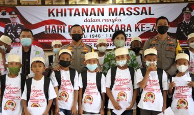 Polres Banjarnegara Gelar Khitanan Massal Dalam Rangka Hari Bhayangkara Ke-76