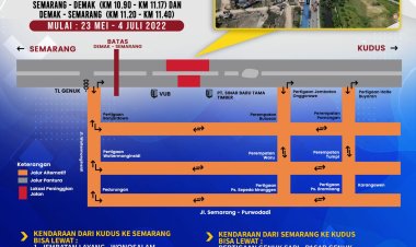 Satlantas Polres Demak Siapkan Jalur Alternatif Selama Peninggian Jalan Pantura