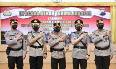 Kapolda Jateng Pimpin Sertijab Kabidkum dan Empat Kapolres