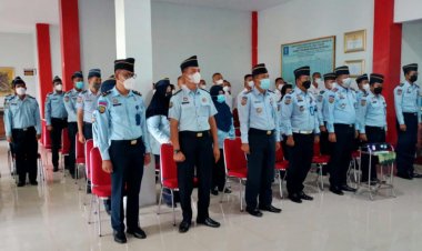 Rutan Kelas IIB Boyolali Ikuti Apel Pegawai dan Halal Bi Halal Keluarga Besar Kemenkumham bersama Menteri Hukum dan HAM RI