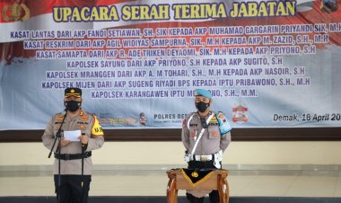 Mutasi Jabatan Polres Demak, Tiga Pejabat Utama dan Lima Kapolsek