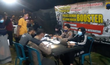 245 Orang Ikuti Vaksinasi di Gerai Vaksinasi Presisi Polres Demak Siaga Wali