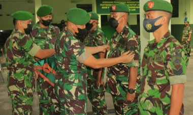 Dandim Pimpin Upacara Kenaikan Pangkat Puluhan Prajurit Kodim 0723 Klaten