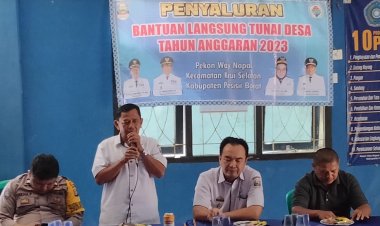 Pemerintah Pekon Wai napal Penyaluran BLT DD Tahap II  di balai Pekon