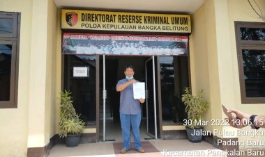 Ketua P2KPTS, Min Khiong Resmi Melaporkan Bupati, Ombudsman dan Tim Eksekutor Pemda Bangka Ke Polda Babel