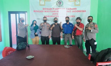 Polres Pringsewu Kunjungi Dewan Pimpinan Cabang (DPC) KOALISI  Wartawan Rangking Indonesia (KW-RI) Pringsewu,