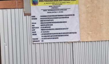 Pekerjaan Rehabilitasi Kantor Camat Merbau Mataram Rp.1,4 M Diduga Tak Sesuai RAB