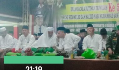 Desa Sidorejo Bersholawat Dalam Rangka Acara Rutinan Triwulan Ke-5 MWCNU Sidomulyo dan Maulid Nabi Muhammad SAW