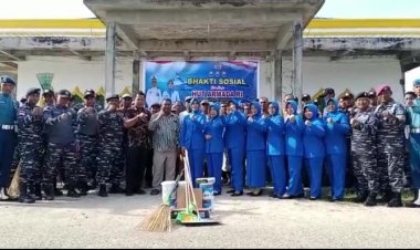 Peringati HUT Armada RI Ke-77 :Lanal Morotai Beraksi Baksos