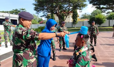 Upacara Penerimaan Bintara Dan Tantama Remaja "Danlanal Morotai Pesan":Tingkatkan Kedisiplinan