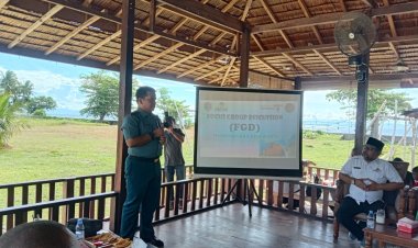 Lanal Morotai dan Dispar Merintis Forum Diskusi : Bahas Program Kampung Bahari Nusantara Desa Koloray