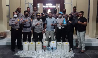 Polres Morotai Kembali Berhasil Mengamankan 275 Liter Miras