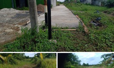 Diduga Pembangunan Jalan Cor Beton Didesa Kota Baru Selatan Kecamatan Martapura Tidak Tepat Sasaran.