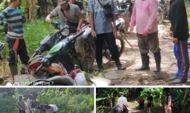 Masyarakat Desa Gunung Batu Kecamatan Cempaka Gotong Royong Perbaikan Jalan Usaha Tani