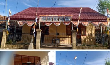 Kantor Desa Sukabumi Kecamatan Cempaka Diduga Biarkan Bendera Merah Putih Robek dan Lusuh Berkibar