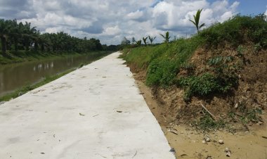 Diduga Bangunan Jalan Rabat Beton Dilahan Balai Besar Tanpa Izin Dibangun Oleh Pemkab Oku Timur