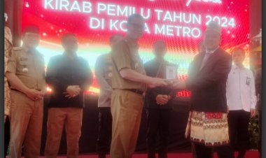 KPU Kota Metro, Menjadi Tuan Rumah Kirab  Pemilu Damai 2024
