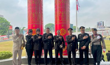 Polda Sumatera Selatan Melaksanakan Upacara Kemerdekaan Ke 78th Di Lapangan Polda Yang Di Pimpin Oleh Brigjen Pol M.Zulkarnain SIK MSI