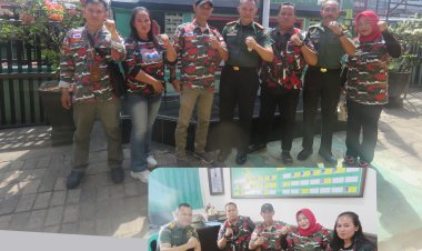 Laskar Merah Putih MAC Natar Audiensi Ke Koramil Natar, Dalam Rangka Mempererat Tali Silaturahmi