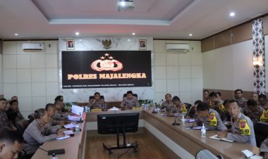 Polres Majalengka Hadiri Anev Quick Wins Presisi Pimpinan Wakapolda Polda Jabar Secara Virtual