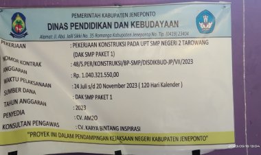 LPK dan Media Jurnalis Memantau Proyek Pekerjaan Kontruksi UPT SMP Negeri 2 Tarowang