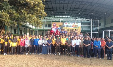 Pemkab Bogor Dan Forkopimda Lakukan Senam SKJ 88 Bersama Peringati HUT TNI Ke-78