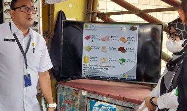Disdagin Sosialisasikan Rencana Pemasangan Informasi Harga Bahan Pokok di Pasar